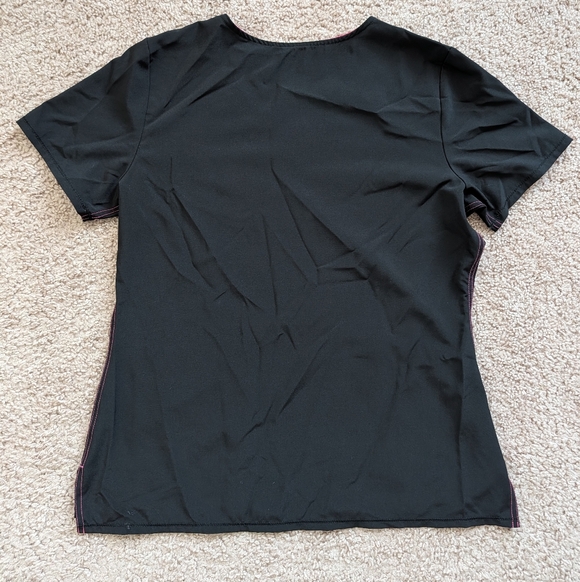 Scrubstar Black V Neck Short Sleeve V-Neck Scrub Top Size Medium - Picture 8 of 15